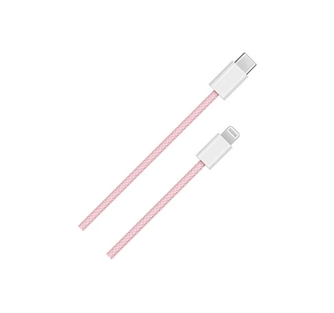 BLACKBIRD Adatkábel USB-C to Lightning 1m, Rózsaszín (Szőtt Anyag)