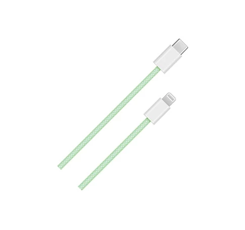 BLACKBIRD Adatkábel USB-C to Lightning 1m, Zöld (Szőtt Anyag)
