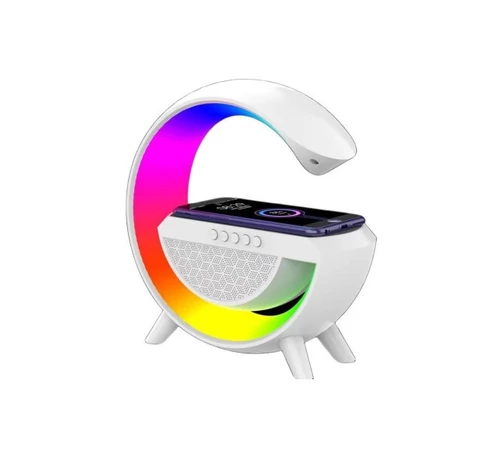 BLACKBIRD Bluetooth Hangszóró, vezeték nélküli telefontöltés, LED-es, Fehér