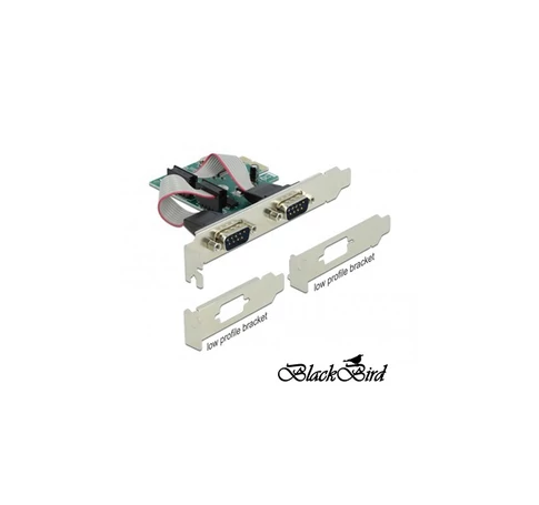 BLACKBIRD PCI-E Bővítőkártya 2x Soros RS-232 port