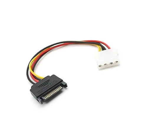 BLACKBIRD Tápkábel SATA 15 pin plug to Molex 4 pin female, 12cm
