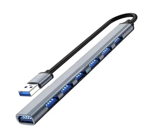 BLACKBIRD USB 3.0 USB  7 port hub extra slim, aluminium ház, notebookhoz