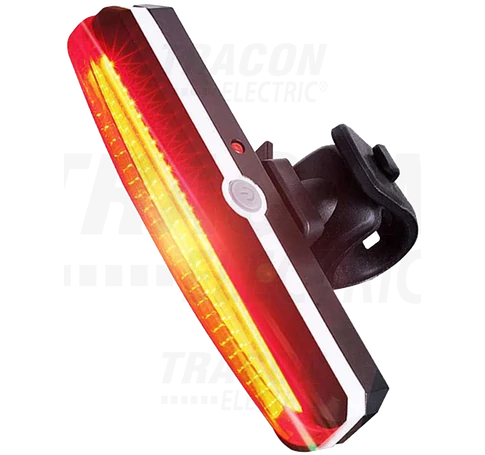 Akkumulátoros LED bicikli lámpa, hátsó, piros  1,5 W, 3.7V 500 mAh, 100 lm, 2 h, IP65