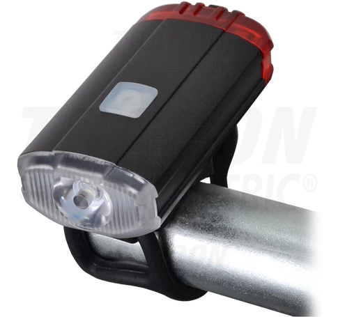 LED biciklilámpa, első-hátsó világítással  2W, 5000K, 3,7 V / 800 mAh, 150lm, IP54, 2/5h