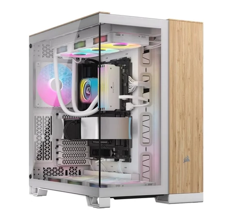 Corsair CC-9011284-WW computer case Midi Tower Bamboo, White
