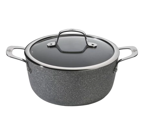 Induction pot with 2 handles and lid Ballarini Salina Granitium - 1.4 ltr