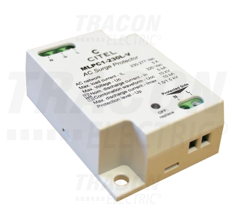 Túlfeszültség levezető  Un=230-275VAC, 5/10kA, Up=1,5kV, IP20