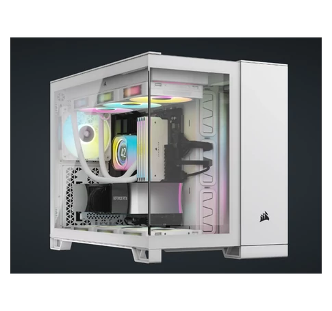 CORSAIR Ház 2500X, Tápegység nélkül, Edzett Üveg, fehér