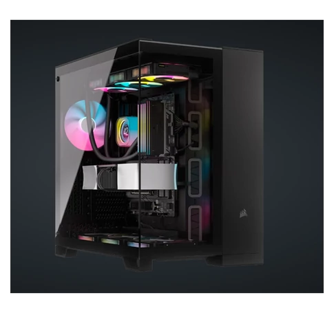 CORSAIR Ház 6500X Dual Chamber, Tápegység nélkül, Edzett Üveg, fekete