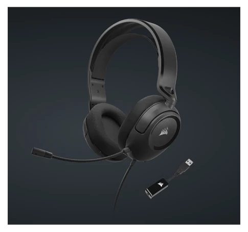 CORSAIR Vezetékes Headset, HS35 SURROUND v2 Gaming, Multiplatform, fekete