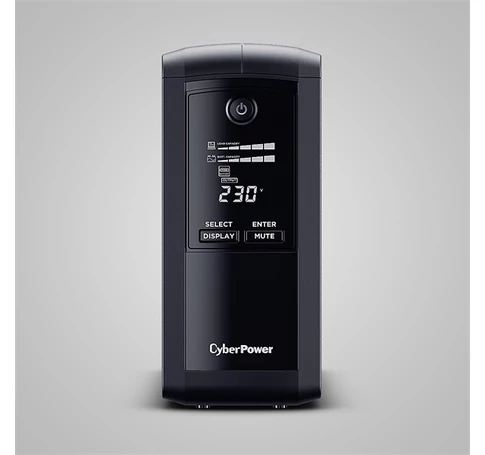 CYBERPOWER UPS, VP700EILCD, 6x C13, 700VA 390W 230V szünetmentes tápegység + USB LINE-INTERACTIVE