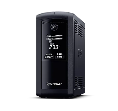 CYBERPOWER UPS VP700ELCD (4x Schuko) 700VA 390W 230V szünetmentes tápegység + USB LINE-INTERAKTÍV