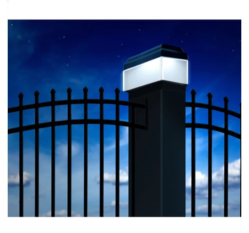 GreenBlue GB128 LED Fence Post Solar Lamp 100*100 with Dusk Sensor
