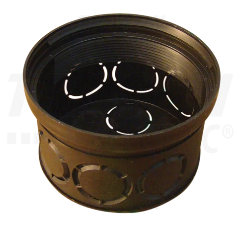Perforált kötődoboz süllyesztett, fekete  70×45mm
