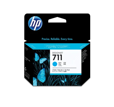 HP 711 3-pack 29-ml Cyan DesignJet Ink Cartridges