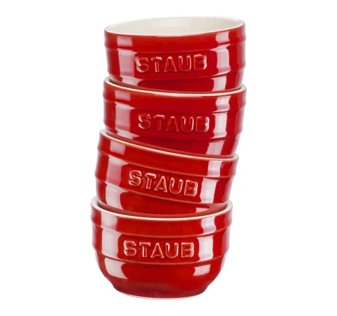 Staub Ceramique Bowl set 0.2 L Round Ceramic Red 4 pc(s)