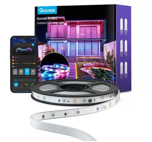 Govee H6172 Outdoor 10m; LED Strip; Wi-Fi, Bluetooth, RGBIC, IP65