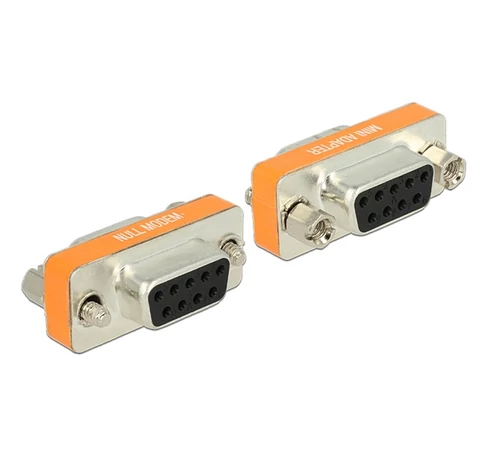 DELOCK Átalakító Gender Changer D-Sub 9 pin female > female Null Modem
