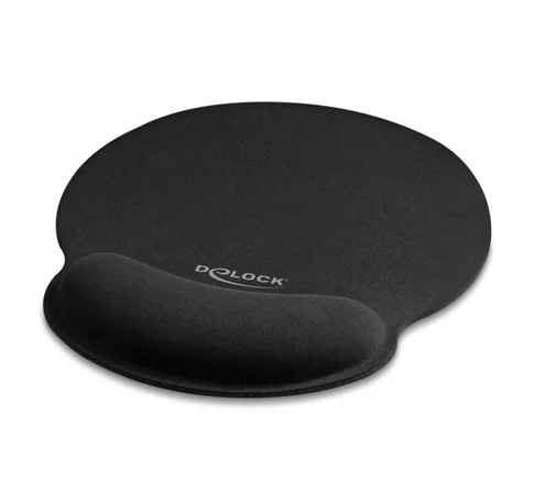 DELOCK Egérpad ergonómikus csuklótámasszal 252 x 227mm fekete