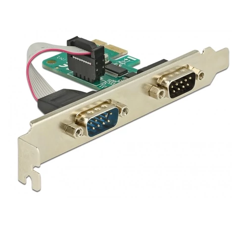 DELOCK PCI-E Bővítőkártya > 2x Soros RS-232