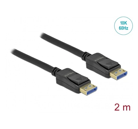 DELOCK kábel DisplayPort 2.0 male / male összekötő 10K 60Hz 54 Gbps 2m