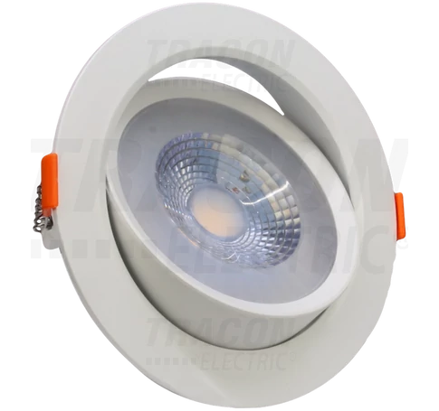 Beépíthető álmennyezeti LED lámpatest, forgatható  200-240 V, 50Hz, 12W, 4000K, 960lm, 38°, IP20,D=140mm, EEI=G