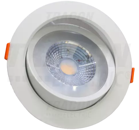 Beépíthető álmennyezeti LED lámpatest, forgatható  200-240 V, 50Hz, 9W, 3000K, 630lm, 38°, IP20, EEI=G