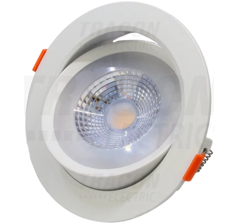 Beépíthető álmennyezeti LED lámpatest, forgatható  200-240 V, 50Hz, 9W, 4000K, 630lm, 38°, IP20,D=115mm, EEI=G