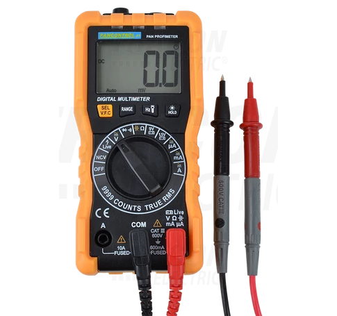 Digitális multiméter  ACV, DCV, ACA, DCA, TRMS, Ohm, Hz, C, NCV
