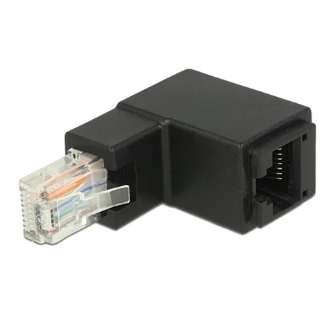 DELOCK Átalakító RJ45 plug L alakú > RJ45 jack Cat.6 UTP