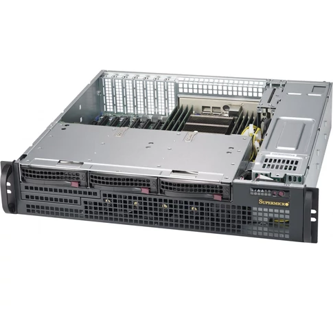 Supermicro CSE-825MBTQC-R802LPB számítógép ház Rack Fekete 800 W