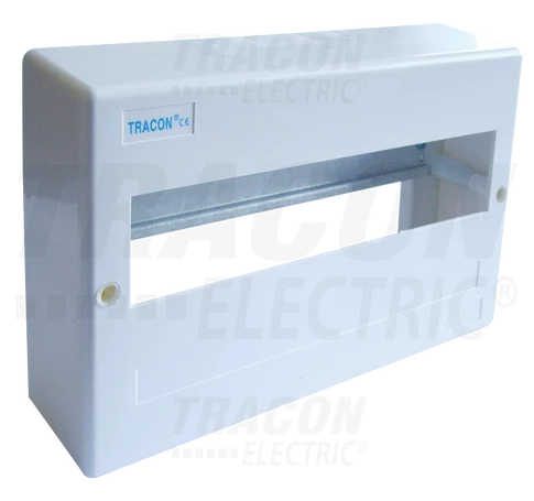 Falon kívüli elosztódoboz, ajtó nélkül, N/PE sínnel  1×12 modul, IP40, (H×W×D=160×260×65mm)
