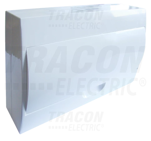 Falon kívüli elosztódoboz, fehér ajtóval, N/PE sínnel  1×18 modul, IP40, (H×W×D=220×364×96mm)