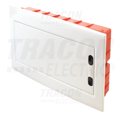 Süllyesztett elosztódoboz, fehér-sík ajtóval, NPE nélkül  1×18 (18) modul, IP40, (H×W×D=270×440×85mm)