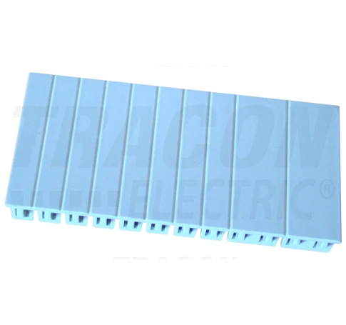 Takaróidom elosztódobozokba, szabad modulnyílások lefedésére  L=108mm, 1×6 mod.(2×1mod.+8×1/2mod.)
