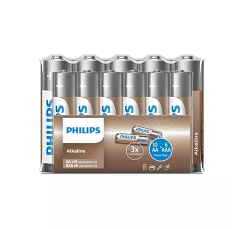 Philips LR036A16F/10 ELEM ALKALI  XXL 10db AA és 6db AAA