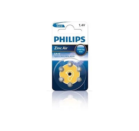 Philips ZA10B6A/00 ELEM HALLÓKÉSZHEZ CINK-LEVEGŐ 1.4V 6-BLISZTER