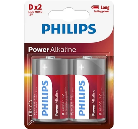 Philips LR20P2B10 ELEM POWER ALKALI D 2-BLISZTER