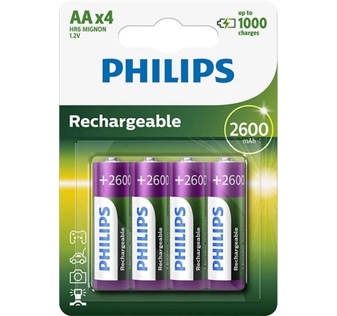 Philips R6B4B26010 ELEM TÖLTHETŐ AA 2600 mAh 4-BLISZTER