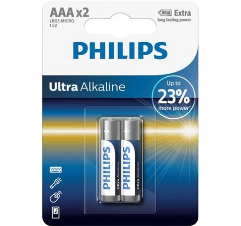 Philips LR03E2B10 ELEM ULTRA ALKALI AAA 2-BLISZTER