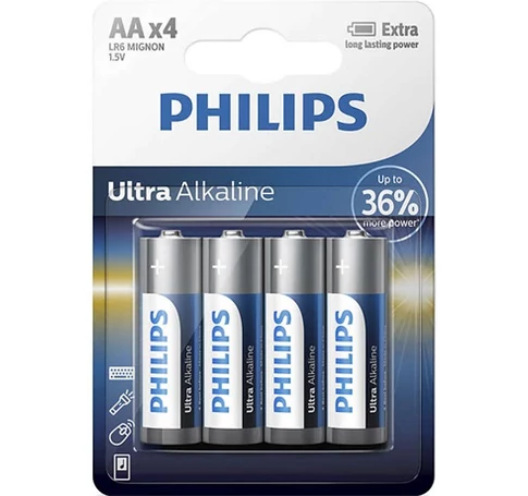 Philips LR6E4B10 ELEM ULTRA ALKALI AA 4-BLISZTER
