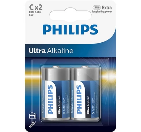 Philips LR14E2B10 ELEM ULTRA ALKALI C 2-BLISZTER