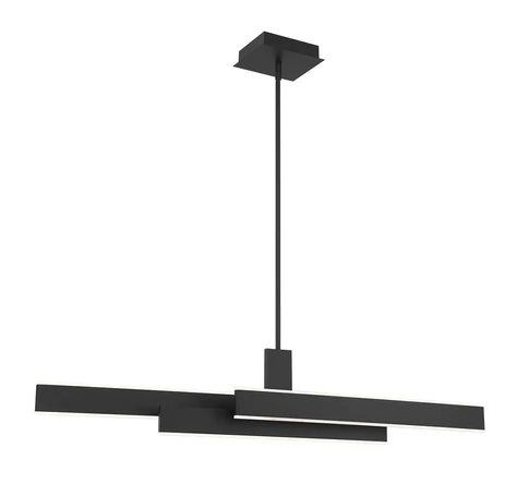 ELSTEAD Eurofase pendant light, width 1145mm, LED 74W dimmable, 4700lm - ELS-QN-CAMENO-LP-BK