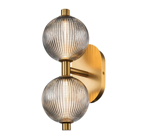 ELSTEAD Eurofase IP44 wall light, width/height 390mm, LED 18W dimmable, 1361lm - ELS-QN-PALMAS-2W-BG