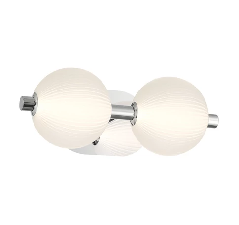 ELSTEAD Eurofase IP44 wall light, width/height 390mm, LED 18W dimmable, 1361lm - ELS-QN-PALMAS-2W-PN