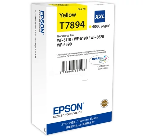 EPSON Tintapatron Ink Cartridge XXL Yellow