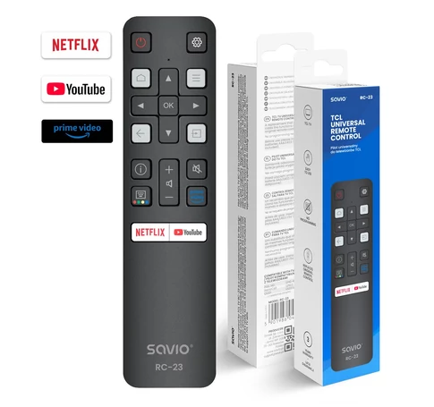 SAVIO RC-23 Universal / Replacement Remote Control for TCL TV