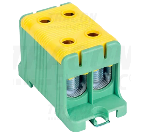 Főáramköri leágazó kapocs, sínre/felületre, zöld/sárga  16-95mm2, max. 1000VAC/1500VDC, max.245A