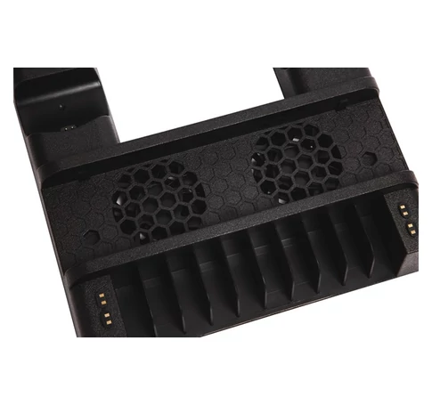 FROGGIEX PS4 Kiegészítő Konzol hűtő + Töltő állomás + Játék tartó Fekete, FX-P4-C3-B