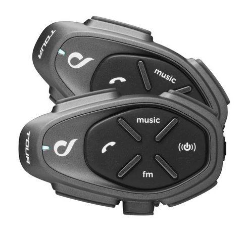 Interphone TOUR HD Motorbike intercom 1500 m 2 pcs Black